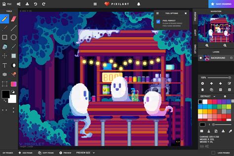 Pixilart Pixel Editor Features.